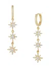 Chloe & Madison Women's 14k Goldplated Sterling Silver & Cubic Zirconia Drop Earrings In Silver