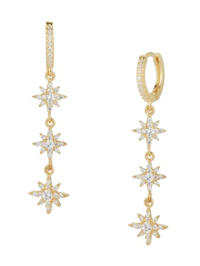 Chloe & Madison Women's 14k Goldplated Sterling Silver & Cubic Zirconia Drop Earrings