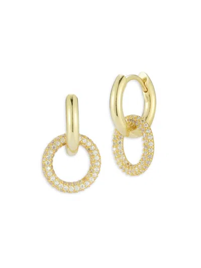 Chloe & Madison Women's 14k Goldplated Sterling Silver & Cubic Zirconia Drop Earrings