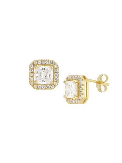 Chloe & Madison Women's 14k Goldplated Sterling Silver & Cubic Zirconia Stud Earrings In Yellow Gold