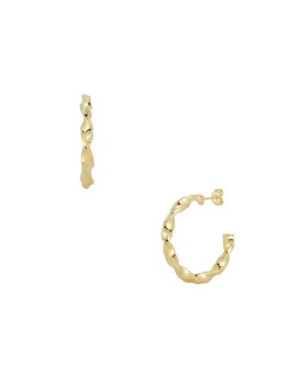 Chloe & Madison Women's 14k Goldplated Sterling Silver Half Hoop Earrings