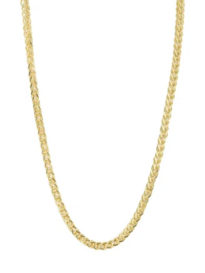 Chloe & Madison Women's 14k Goldplated Sterling Silver Heavy Wheat Chain Necklace/16"