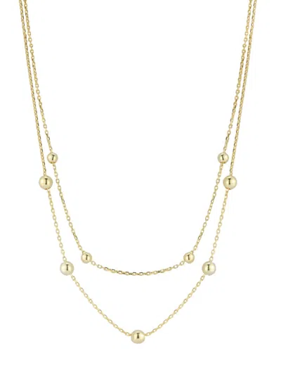 Chloe & Madison Women's 14k Goldplated Sterling Silver Layered Station Necklace
