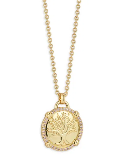 Chloe & Madison Women's 14k Goldplated Tree Of Life Medallion Necklace In Yellow Gold