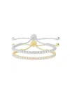 Chloe & Madison Women's 2-piece Two-tone Sterling Silver & Cubic Zirconia Bolo Bracelet Set In Silver