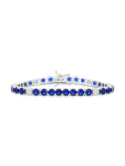 Chloe & Madison Women's Plated Sterling Silver & Cubic Zirconia Tennis Bracelet