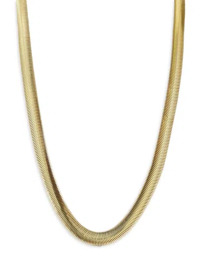 Chloe & Madison Women's 14k Goldplated & Rhodium Plated Snake Chain Necklace In Yellow Gold