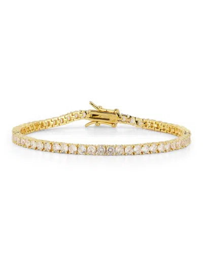 Chloe & Madison Women's Cubic Zirconia Pavé Mariner Tennis Bracelet In Yellow Gold