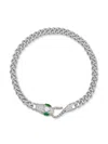 Chloe & Madison Chloe And Madison Cz Snake Chain Bracelet In White Gold