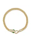 Chloe & Madison Chloe And Madison Cz Snake Chain Bracelet In Yellow Gold