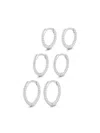Chloe & Madison Women's Set Of 3 14k Goldplated Sterling Silver Twist Huggie Earrings