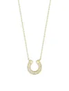 Chloe & Madison Women's Sterling Silver & Cubic Zirconia Horseshoe Pendant Necklace In Goldplated
