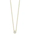Chloe & Madison Women's Sterling Silver & Cubic Zirconia Pendant Chain Necklace In Goldtone