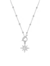 Chloe & Madison Women's Sterling Silver & Cubic Zirconia Starburst Toggle Necklace