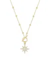 Chloe & Madison Women's Sterling Silver & Cubic Zirconia Starburst Toggle Necklace In Gold