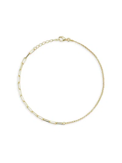 Chloe & Madison Women's Sterling Silver Chain Anklet In Gold