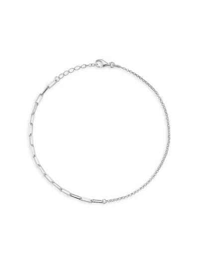 Chloe & Madison Women's Sterling Silver Chain Anklet In Silvertone