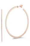 Chloe & Madison Chloe And Madison X-large Cubic Zirconia Hoop Earrings In Gold
