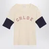Chloé Logo Embroidered Heavy Cotton Wool T-shirt