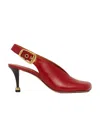 Chloé Womens Chloe Andrea Slingback Leather Heeled Pumps In Red