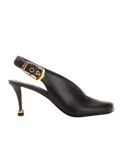 Chloé Andrea 70 Slingback Leather Pumps In Black
