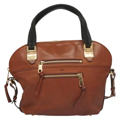 Pre-owned Chloé Angie Brown Leather Shoulder Bag ()
