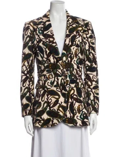 Pre-owned Chloé Animal Print Blazer In Multicolor