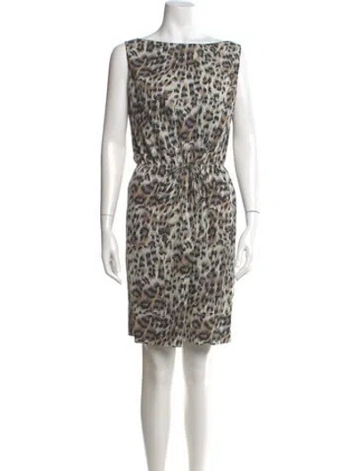 Pre-owned Chloé Animal Print Knee-length Dress
