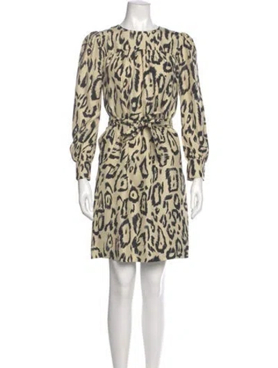 Pre-owned Chloé Animal Print Knee-length Dress In Neutral