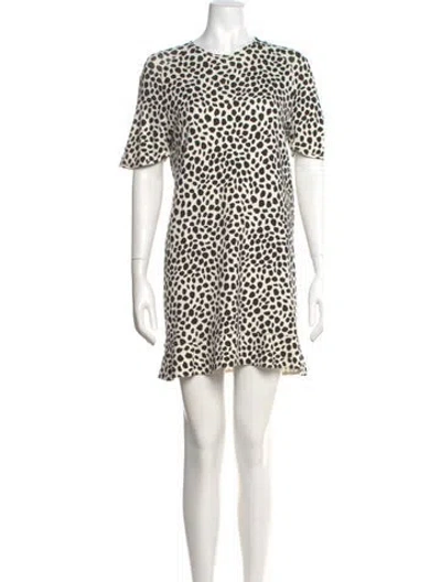 Pre-owned Chloé Animal Print Mini Dress In Neutral