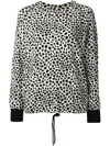 Chloé Animal Print Sweatshirt In Gray