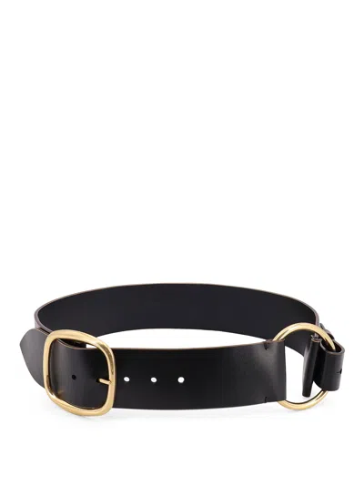 Chloé Anita Leather Belt In Black