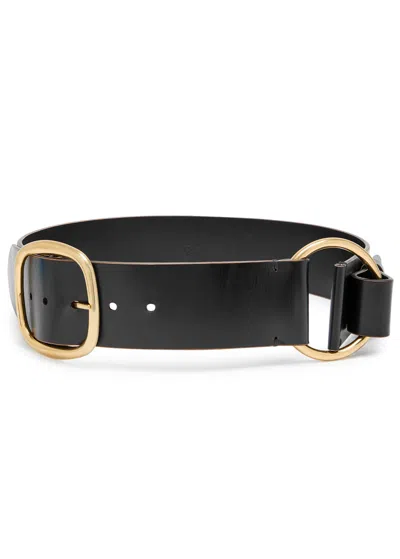 Chloé Chloe Anita Leather Belt In Black
