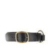Chloé Anita Low Hip Belt With Engraved Buckle In Black