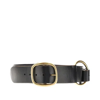 Chloé ' Anita' Leather Belt In Black