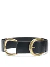 Chloé Adjustable Belt Gold-tone Buckle In Black