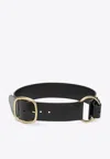 Chloé Anita Low Hip Belt With Engraved Buckle In Black