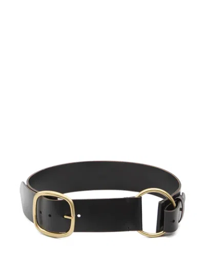 Chloé Anita Leather Belt In Black