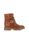 Chloé Coddington Leather Ankle Boots In Cognac