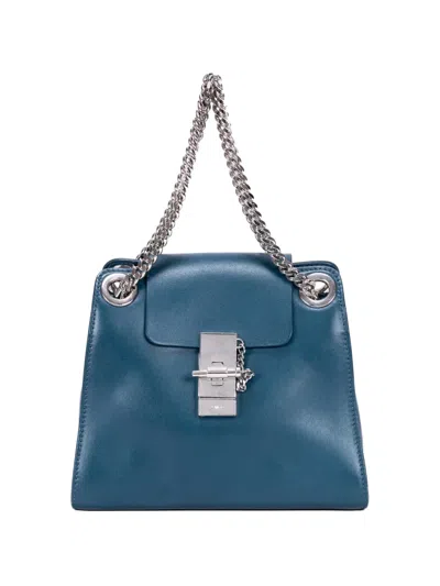 Pre-owned Chloé Annie Chain Shoulder Bag In Blue