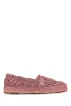 Chloé Antiqued Pink Crochet Isla Espadrilles In Pink