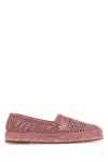 Chloé Antiqued Pink Crochet Isla Espadrilles In Pink