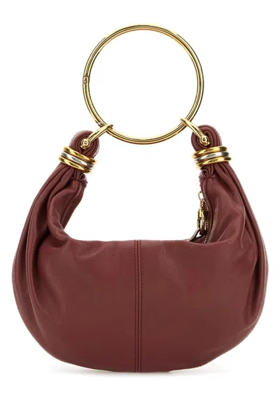 CHLOÉ ANTIQUED PINK LEATHER SMALL BRACELET HANDBAG