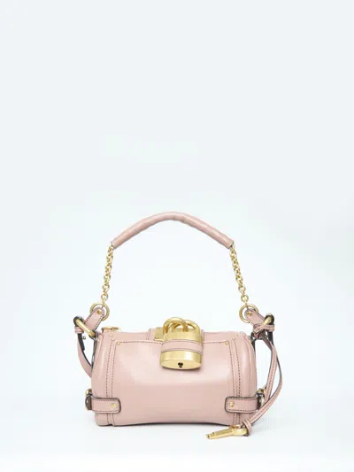 Chloé Antiqued Pink Leather Small Paddington Shoulder Bag