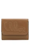 Chloé Chloe Woman Antiqued Pink Leather Wallet In Woodrose