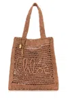 Chloé Chloe Antiqued Pink Raffia Estate Banana Shopping Bag In Pink