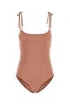 Chloé Stretch Nylon Swimsuit Featuring Adjustable Straps In Pink