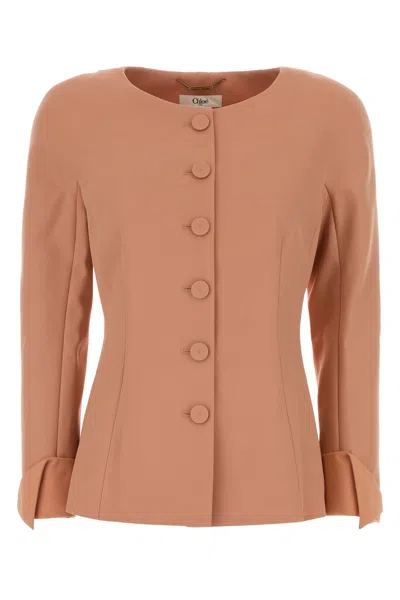 Chloé Chloe Antiqued Pink Wool Blazer