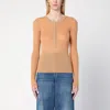 Chloé Apricot-coloured Ribbed Silk Jersey In Orange