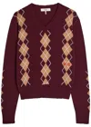 Chloé Chloe Argyle-intarsia Wool And Cashmere-blend Jumper In Multi